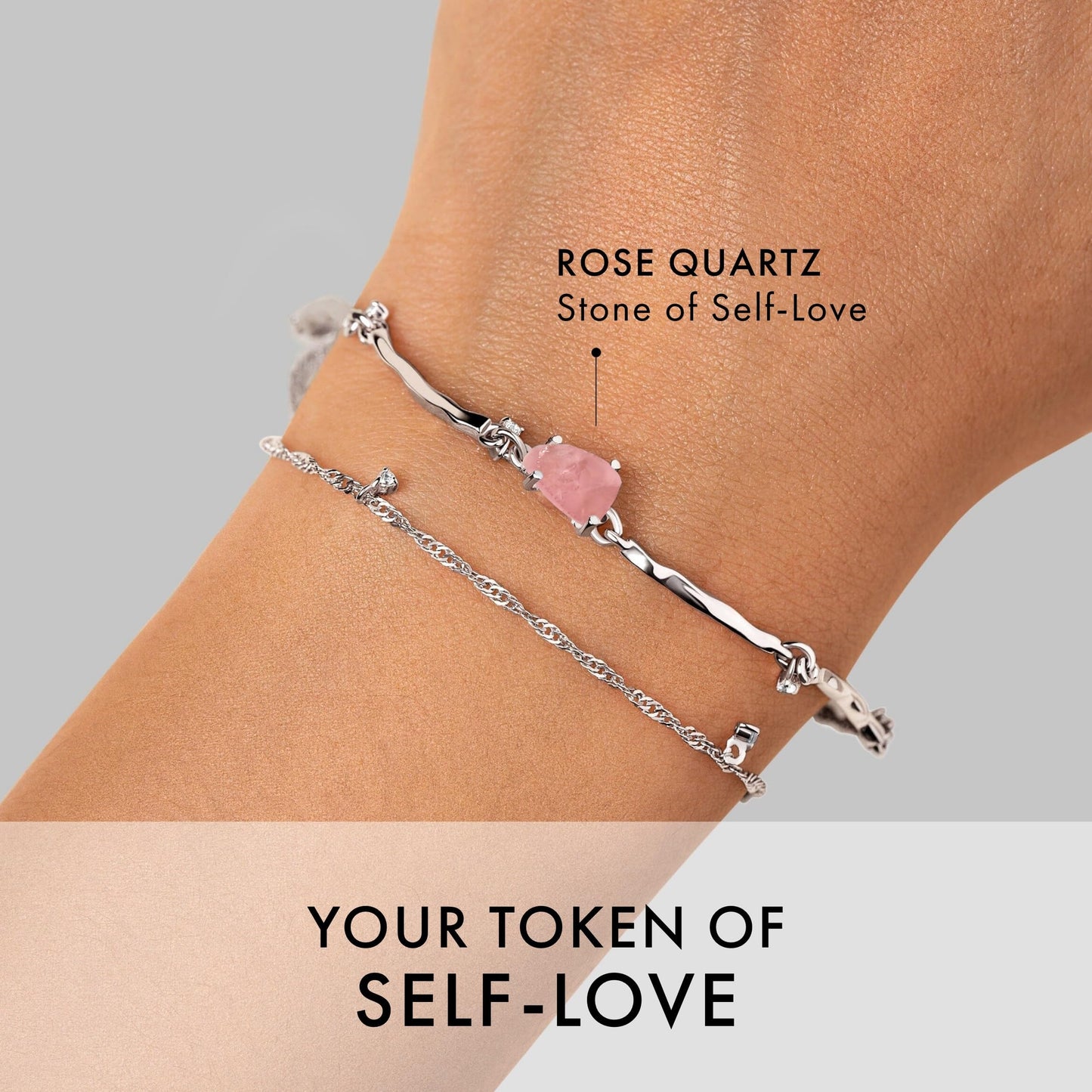Moon Magic Moonstone Bracelet for Women | Black Obsidian, Rose Quartz Bracelet/Real 925 Sterling Silver | 18k Rose & Yellow Gold Rainbow Genuine Moonstone Jewelry for women | June Birthstone Bracelet