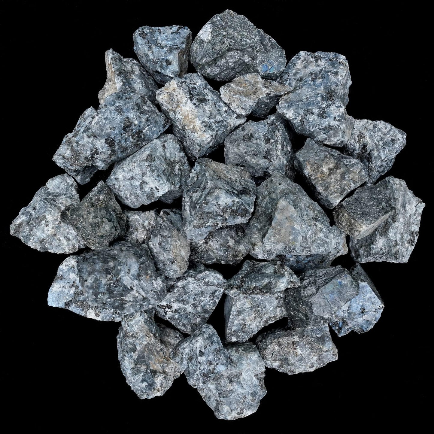 Crocon 1LB Larvikite Rough Bulk Natural Stone Raw Gemstone Tumbling Cabbing Polishing Mining Chakra Meditation Balancing Reiki Healing Good Luck Gift Home Office Decor