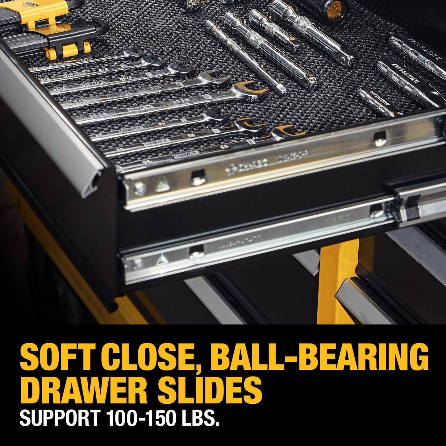 DEWALT Rolling Tool Chest with 8 Drawers, 52 Inch, 100lb Drawer Capacity, DEWALT Workshop Storage System Compatible (DWST52082)
