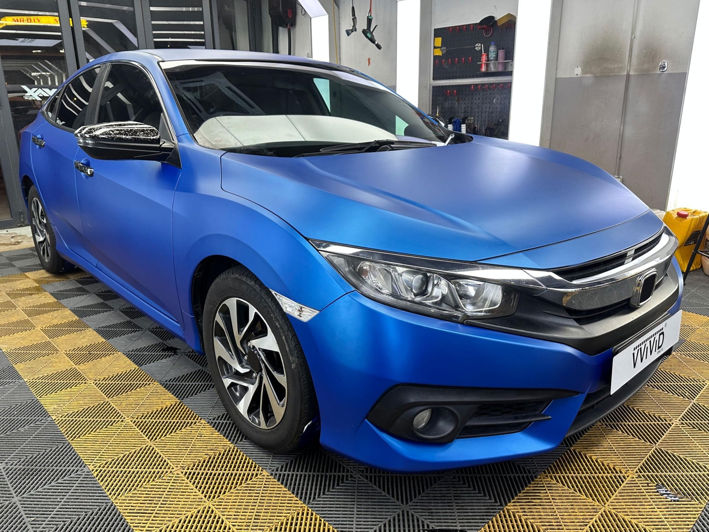 VViViD+ Matte Metallic Blue (Ghost) Vinyl Wrap Roll (25ft x 5ft)