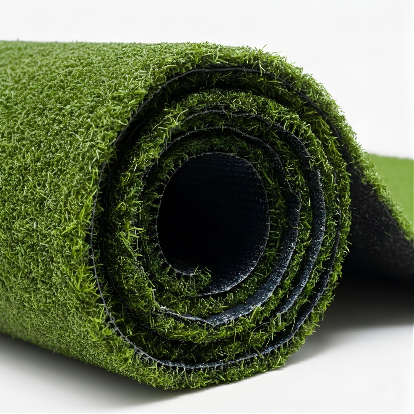 Ottomanson Artificial Grass Rug 4' x 6'6", Indoor Outdoor Fake Grass Rug for Patio, Deck, Backyard & Home Gym, Large Area Turf with Drainage Holes, UV Resistant