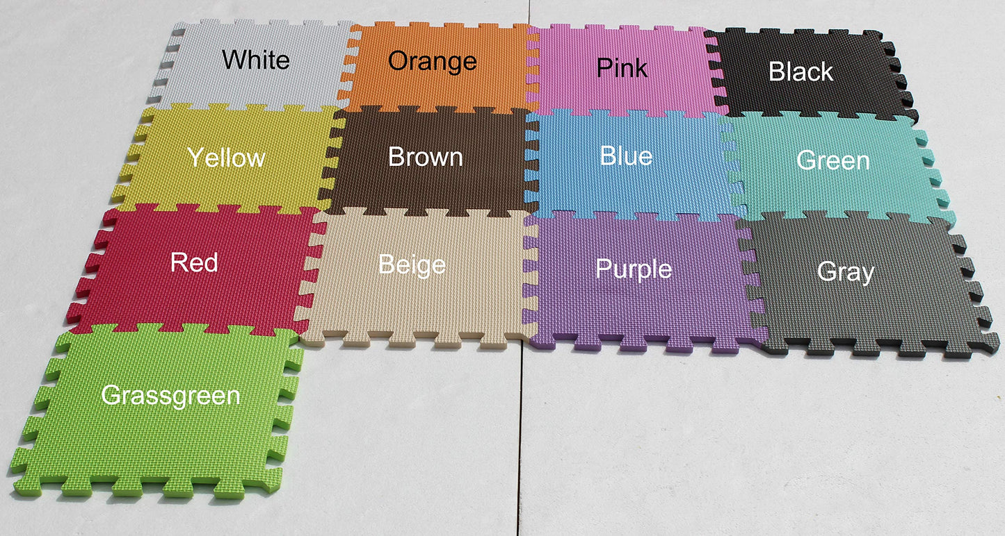 YIMINYUER Baby Playmat, 20 Pcs Soft EVA Foam Jigsaw Puzzle Exercise Yoga Mat, Non-Toxic Portable Playroom Flooring for Crawling, Floor Protection, Unisex, R10-G301020