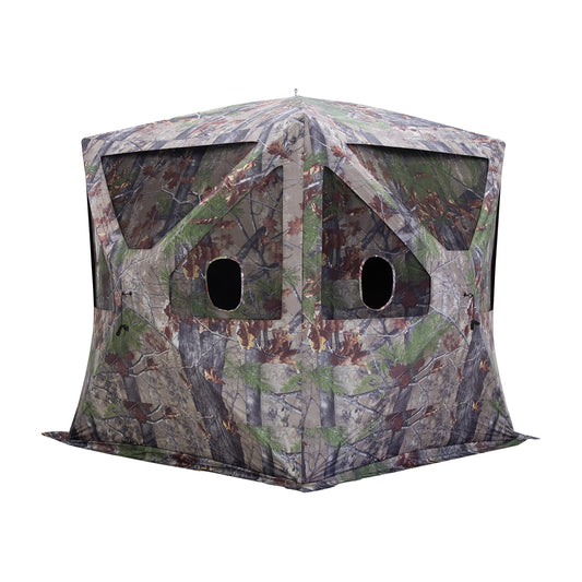 Barronett Big Cat Ground Hunting Blind, 3 Person Pop Up Portable, Backwoods Camo BC350BW