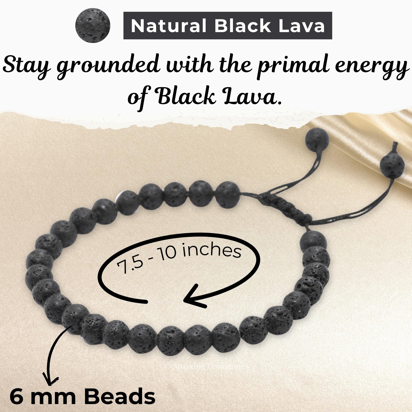 Amazing Gemstone Lava Stone Bracelet for Women Men's Gifts - Protection Healing Crystal Bracelet - 6mm Gemstones Beaded Adjustable Bracelet Pulseras Para Hombres Mujer Stocking Stuffers
