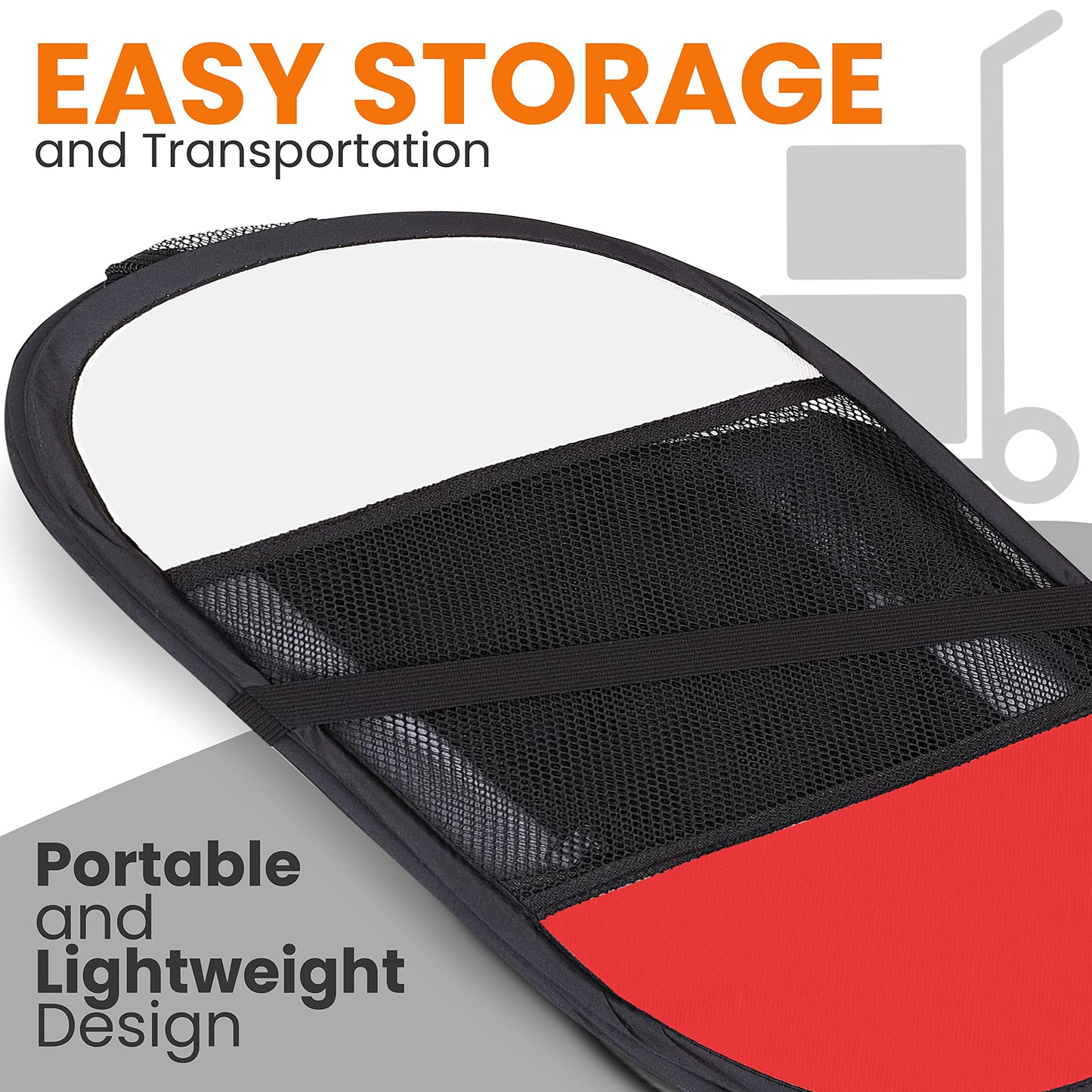 SereneLife On-The-Go Foldable Portable Pet Tent 8-Panel Playpen for Dog & Cat w/Food/Water Bowl, Mesh Exercise Puppy Playground, Pet House Indoor & Outdoor, Travel & Camping Pet Kennel (Red- Medium)