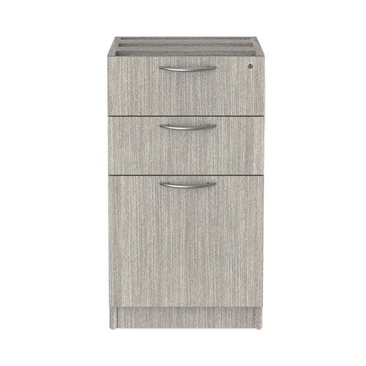 Alera Alera Valencia Series Full Pedestal File, Left/Right, 3-Drawers: Box/Box/File, Legal/Letter, Gray, 15.63" x 20.5" x 28.5"