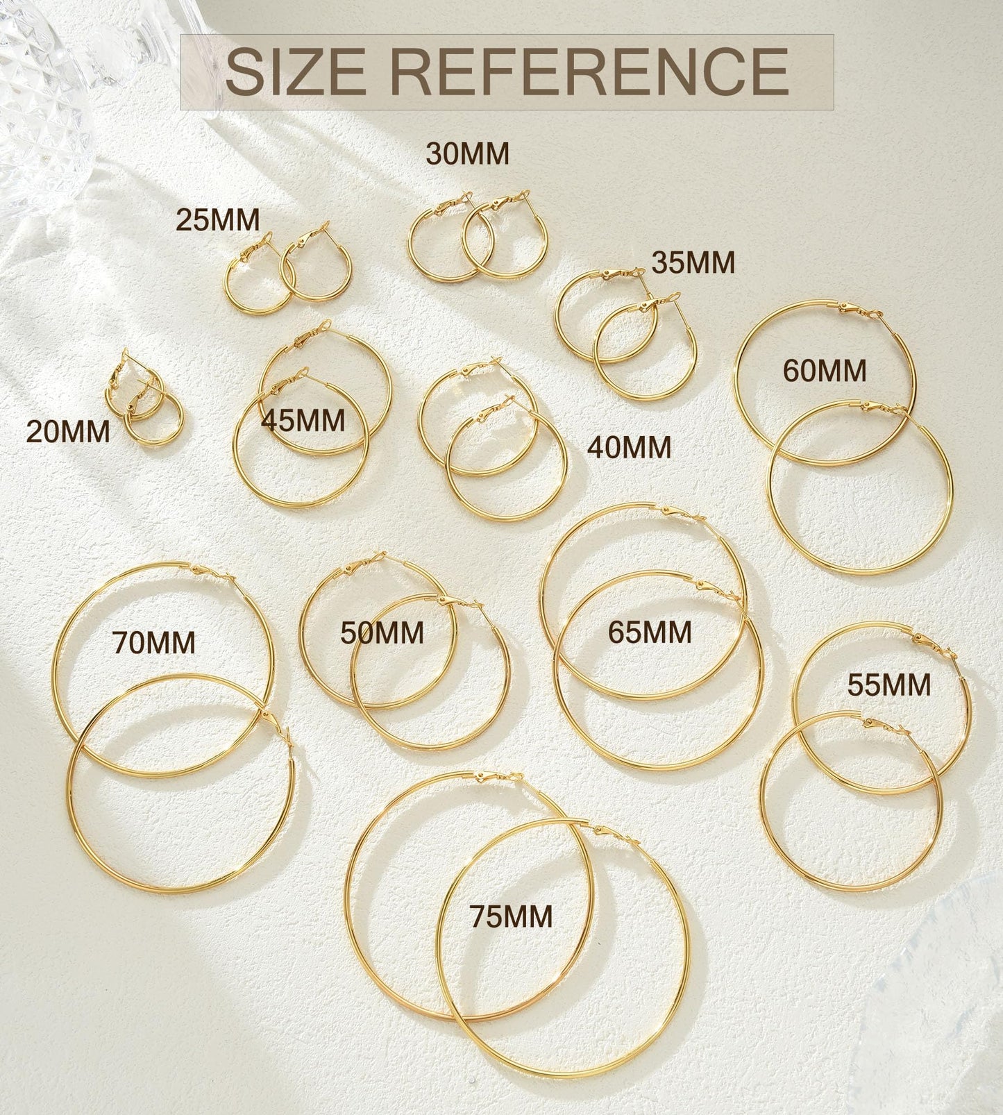 Gold Hoop Earrings Set for Women, 18 Pairs Hypoallergenic Statement Open Pearl Hoops Earring for Multipack, Gold Chunky Hoop Earrings for Women Trendy Jewelry