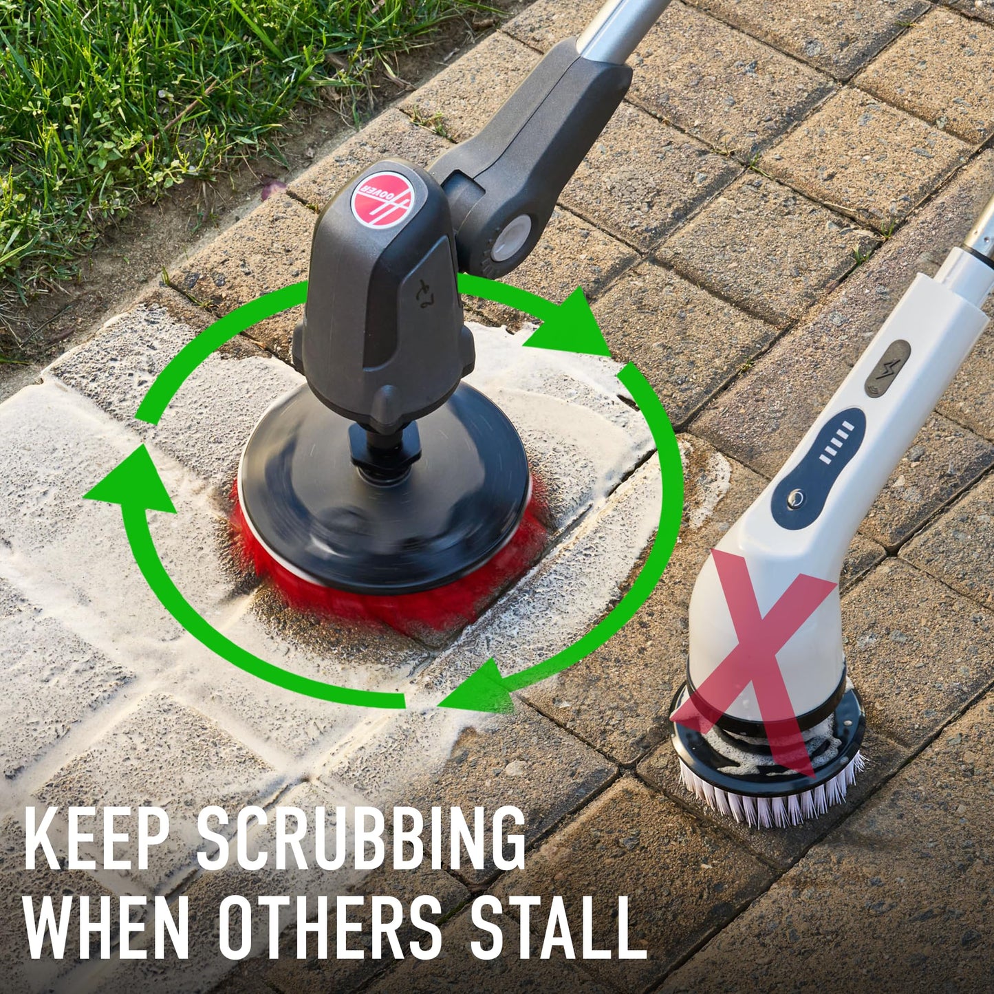 Hoover ONEPWR Telescoping Scrubber, Electric Spin Scrubber for Cleaning, Pivoting Brush Head, 4+ Feet of Reach, Water Resistant Power Cleaning Brush for Home and Outdoors
