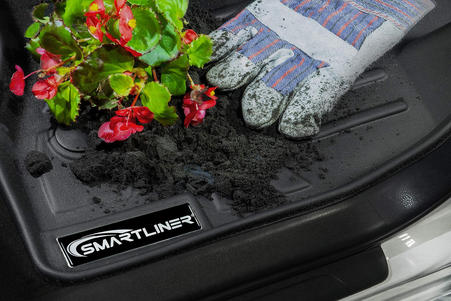 SMARTLINER Custom Fit Floor Mats 3 Row Liner Set Compatible with 2018-2023 Chevrolet Traverse