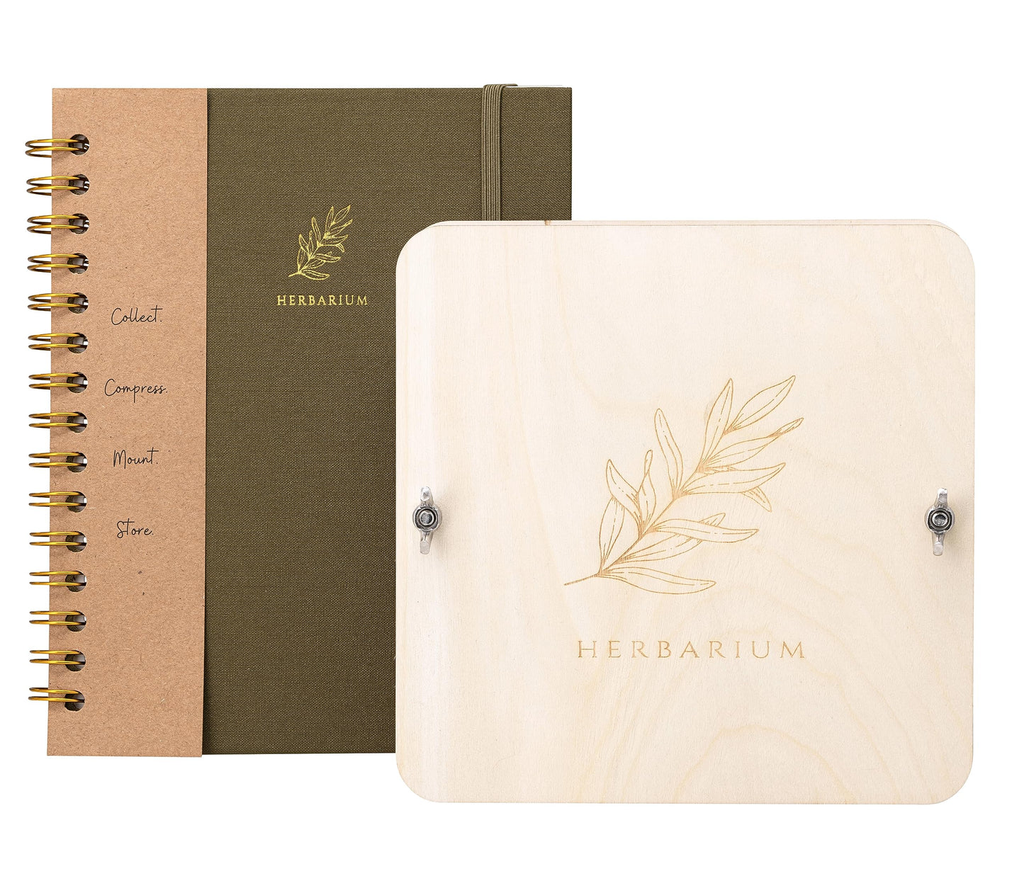 WOKK Flower Press with Herbarium Journal | Flower Preservation Kit, Leaf Press Kit for Making Cards, Plant Press for Adults and Kids, Added Journal for Pressed Plants Art Preservation