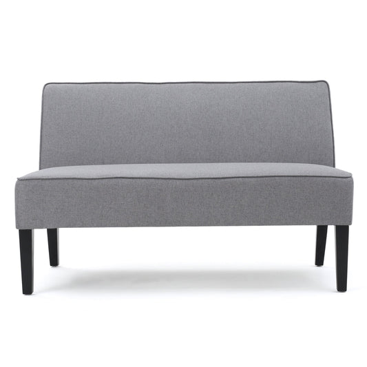 Christopher Knight Home Dejon Modern Fabric Loveseat, Gray / Matte Black Dimensions: 30.00”D x 50.00”W x 32.20”H