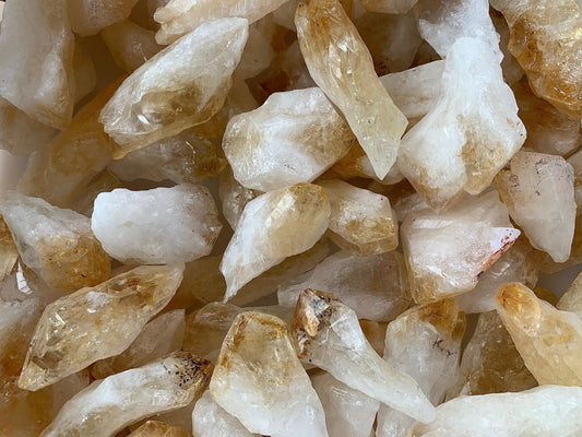 GAF TREASURES Wholesale Citrine Points, Natural Citrine Points, Citrine Points Healing Crystals (Citrine Points, 0.25 Pound)