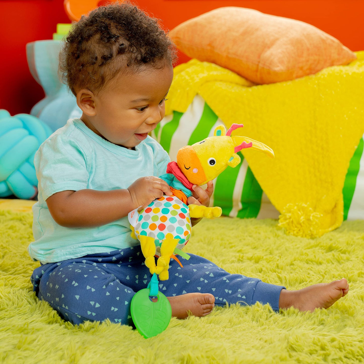 Bright Starts Pull, Play & Boogie Musical Activity Toy for Stroller - Giraffe - Unisex, Newborn +