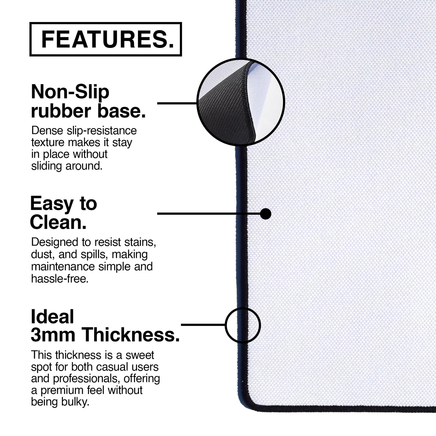 MPCO. Real Tree Large Gaming Desk Pad - 36" x 17" Duraglyde Fabric APX – Without Logo Desk Mats - Non-Slip, Washable, Smooth Glide for Precision Gaming & Work