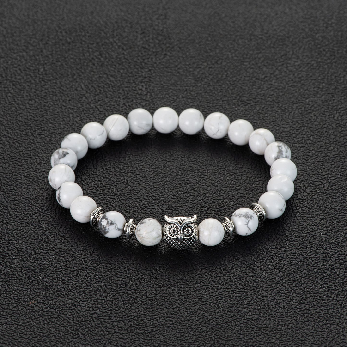 Softones Owl Gifts Owl Bracelets Healing Crystals Bracelet for Women Men Spiritual Energy Beaded Bracelet Set Gifts