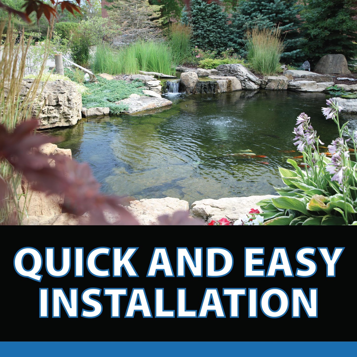 CrystalClear KoiAir 2, Complete Pond Aeration Kit, Water Garden Oxygenation Bubbler System Adds Oxygen to Koi & Fish Ponds, Outdoor Diaphragm Compressor Pump, Air Line & 2 Submersible Diffuser Sticks