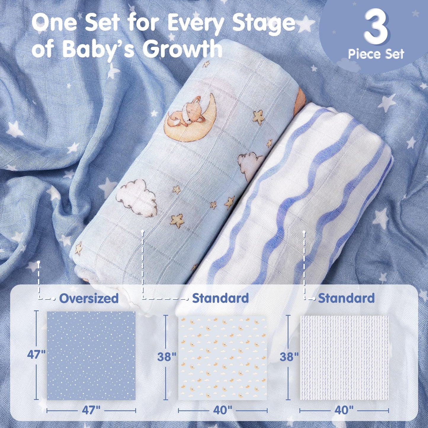 hahaland Baby Books and Bamboo Muslin Swaddle Blankets - Baby Boy Gifts Newborn Essentails