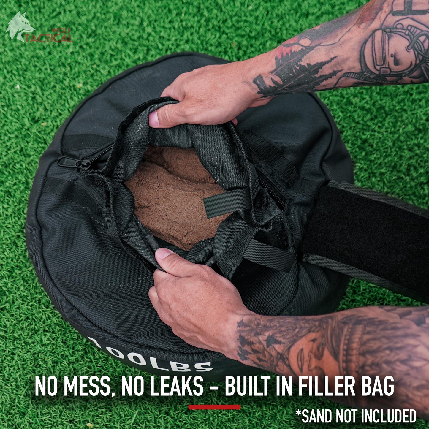 WOLF TACTICAL Sandbag Workout Bag Sand Bags for Weight Training Workout Sandbag Fitness Sand Bag (100 LB)