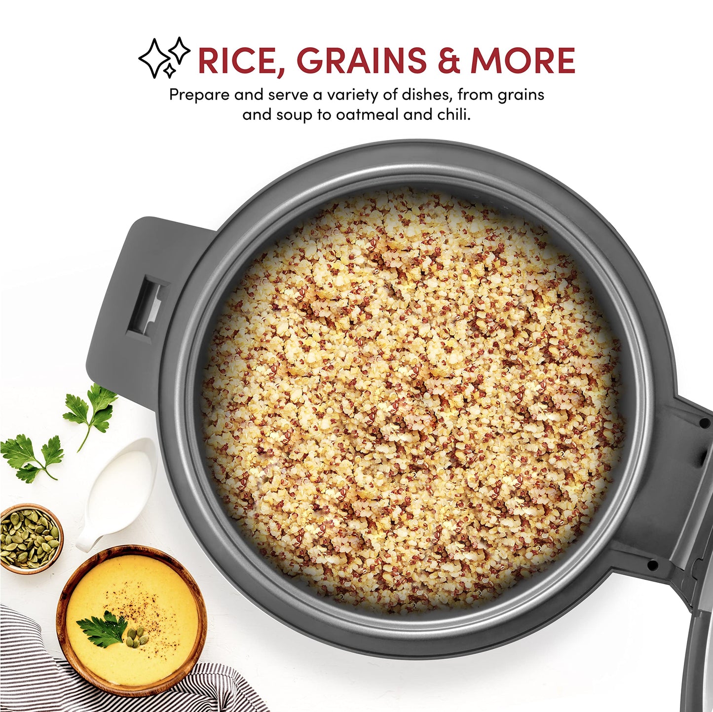 Aroma Housewares 60-Cup (Cooked) (30-Cup UNCOOKED) Commercial Rice Cooker, Stainless Steel Exterior (ARC-1130S) & ARC-360-NGP 20-Cup Pot-Style Rice Cooker & Food Steamer, White