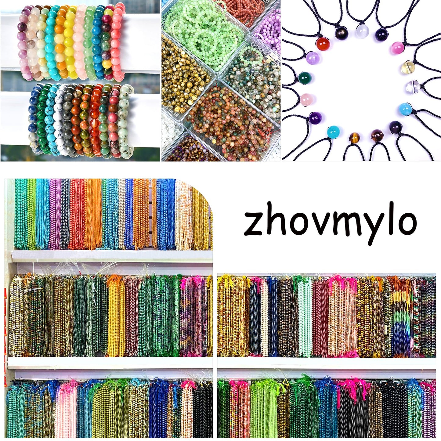 10MM Natural Black Agate Gemstone Beads Round Loose Stone Beads for Jewelry and Bracelets Making 72pcs 2 Strands 32