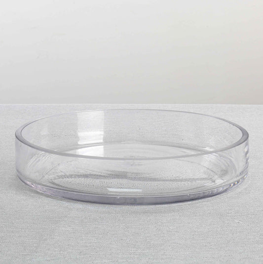CYS Excel Clear Wide Glass Cylinder Vase (H:1.5" D:7.5") Flower Vase Centerpieces Hurricane Floating Pillar Candle Holder Terrarium Planter