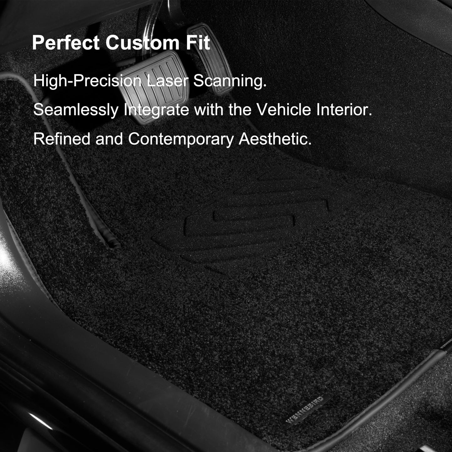 WENNEBIRD Superior Carpet Floor Mats for 2016-2022 BMW 7 Series (G12), 0.6-Inch Ultra-Thick, Noise-Reducing, All-Weather Waterproof Anti-Slip – 3-Pc Set