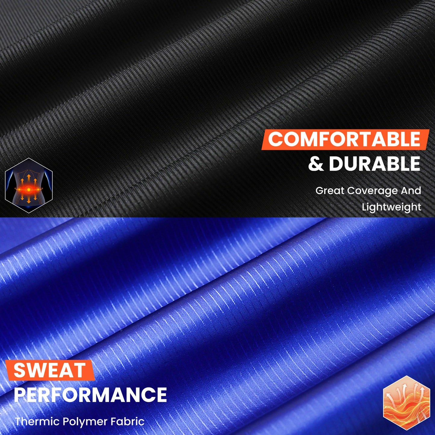 Everfion Men's Sleeveless Sauna Shirt Waist Trainer Sauna Suit for Men Ribbed Sweat Vest Compression Tank Top Gym Workout