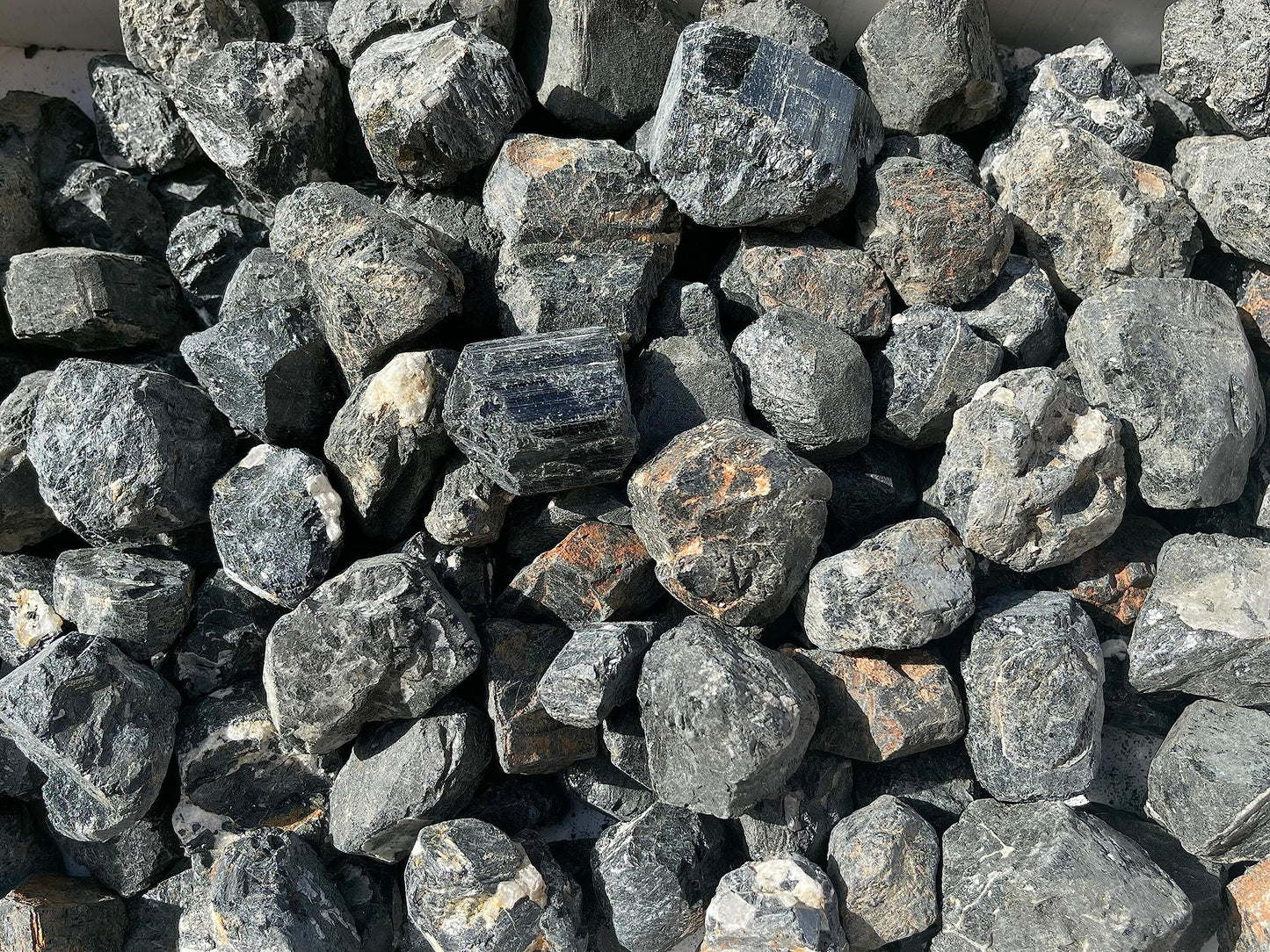 GAF TREASURES Wholesale Raw Black Tourmaline Crystals, Natural Black Tourmaline Stone, Black Tourmaline Rough, Healing Crystals (Black Tourmaline, 0.5 Pound)
