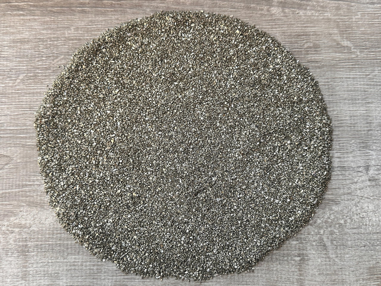 Pyrite Sand Chips – Natural Mini Pyrite Sand Stones, Crushed Undrilled Pyrite Sand, Semi-Tumbled Genuine Pyrite Sand (1 lb Bulk)