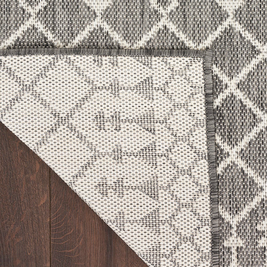 Nourison Home Positano Charcoal 5' x 7' Area Rug - Easy Clean, Non Shedding, Bed Room, Living Room, Dining Room, Kitchen (5' x 7')