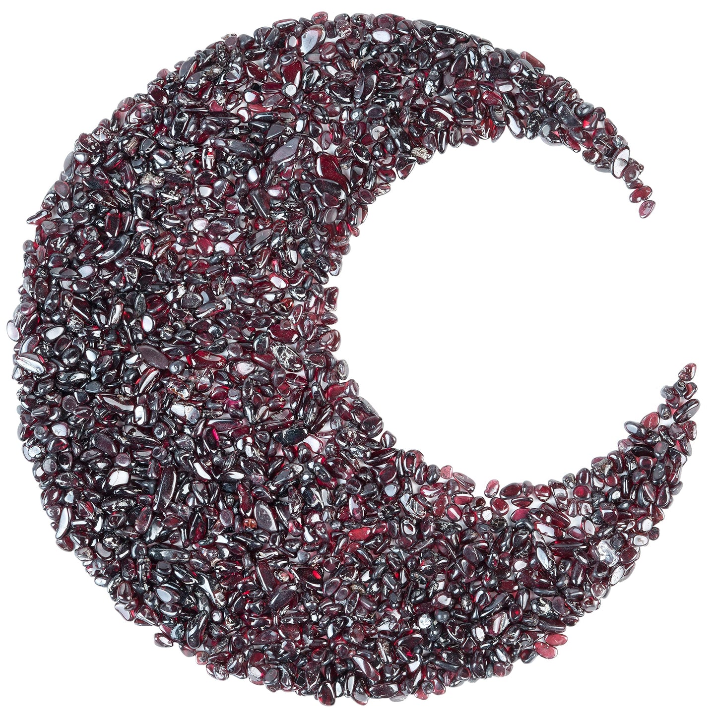Crocon 1/2 LB Crushed Garnet Chips Bulk Stones 1100+ Carats Natural Quartz Pieces Irregular Shape Gemstones for House Warming Gifts New Home and Chakra Healing Crystals Home Décor Gifts for Women
