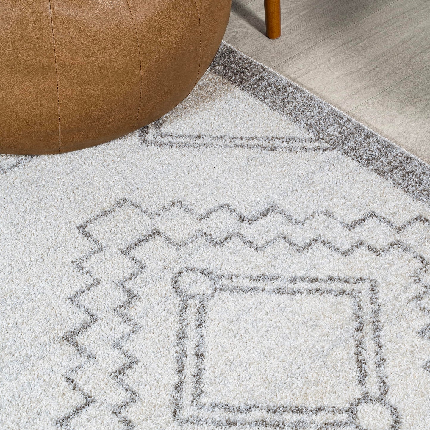 JONATHAN Y Amir Moroccan Beni Souk Cream/Gray Indoor Area Rug, 8x10, Bohemian, Scandinavian, Easy-Cleaning for Living Room, Bedroom, Kitchen, Pet Friendly, Non-Shedding (MOH200B-8)
