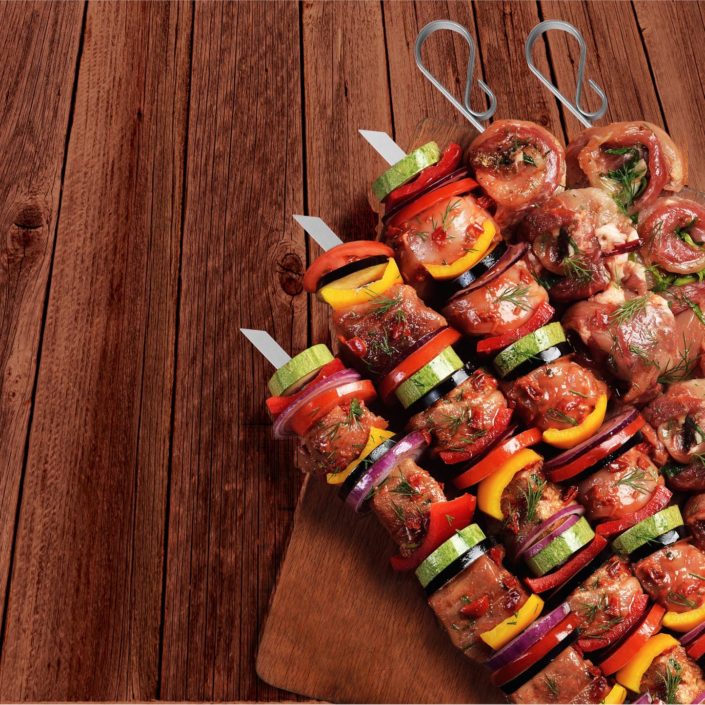 Norpro 8775 Stainless Steel Flat Skewers, Set of 6, 12.5" in length