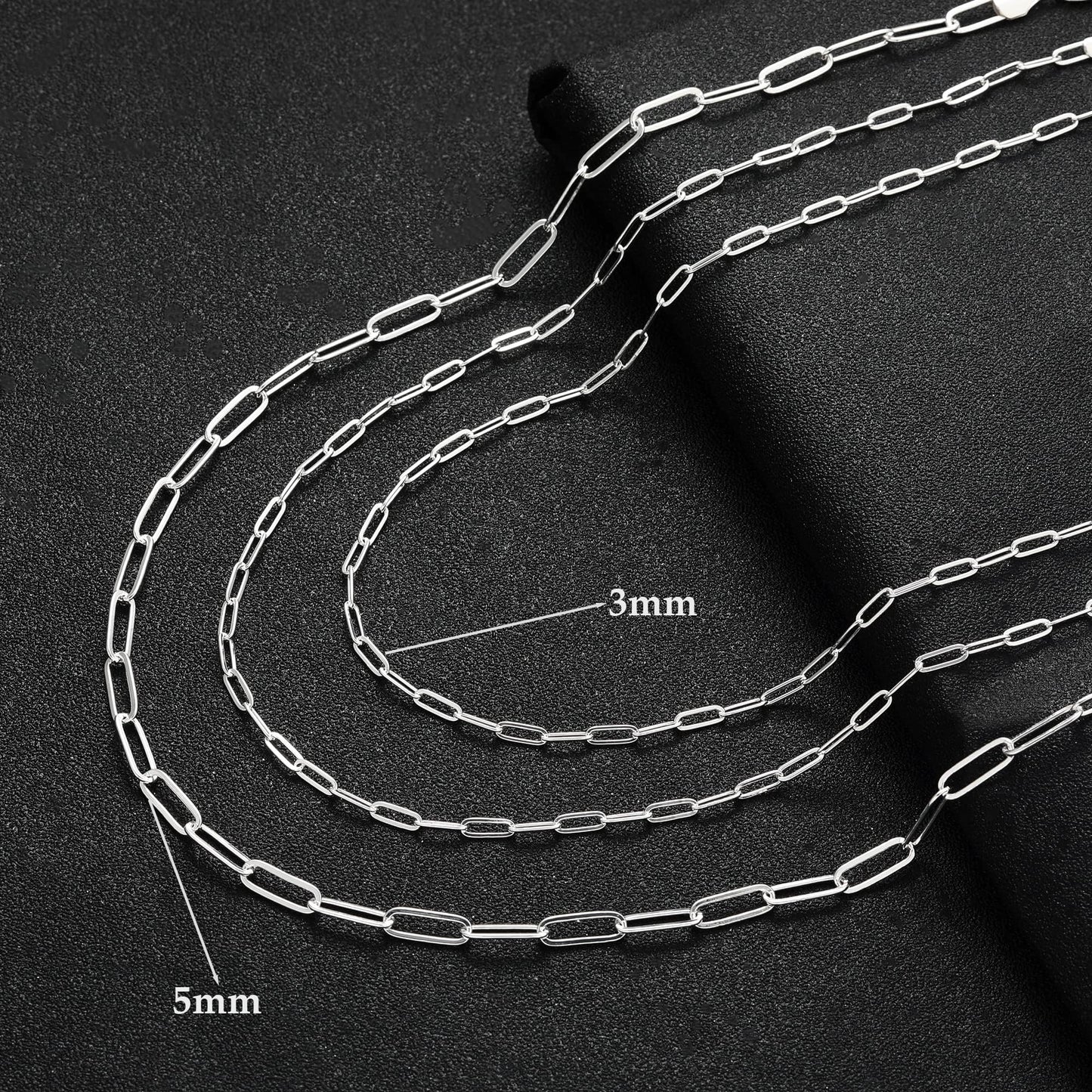 MBW Simple Silver Paperclip Choker Necklace, 14K Gold/Silver Plated Plated Dainty Chain Necklaces for Women Trendy 16in Thin Minimalist Aesthetic Link Necklace Jewelry Necklace for Women
