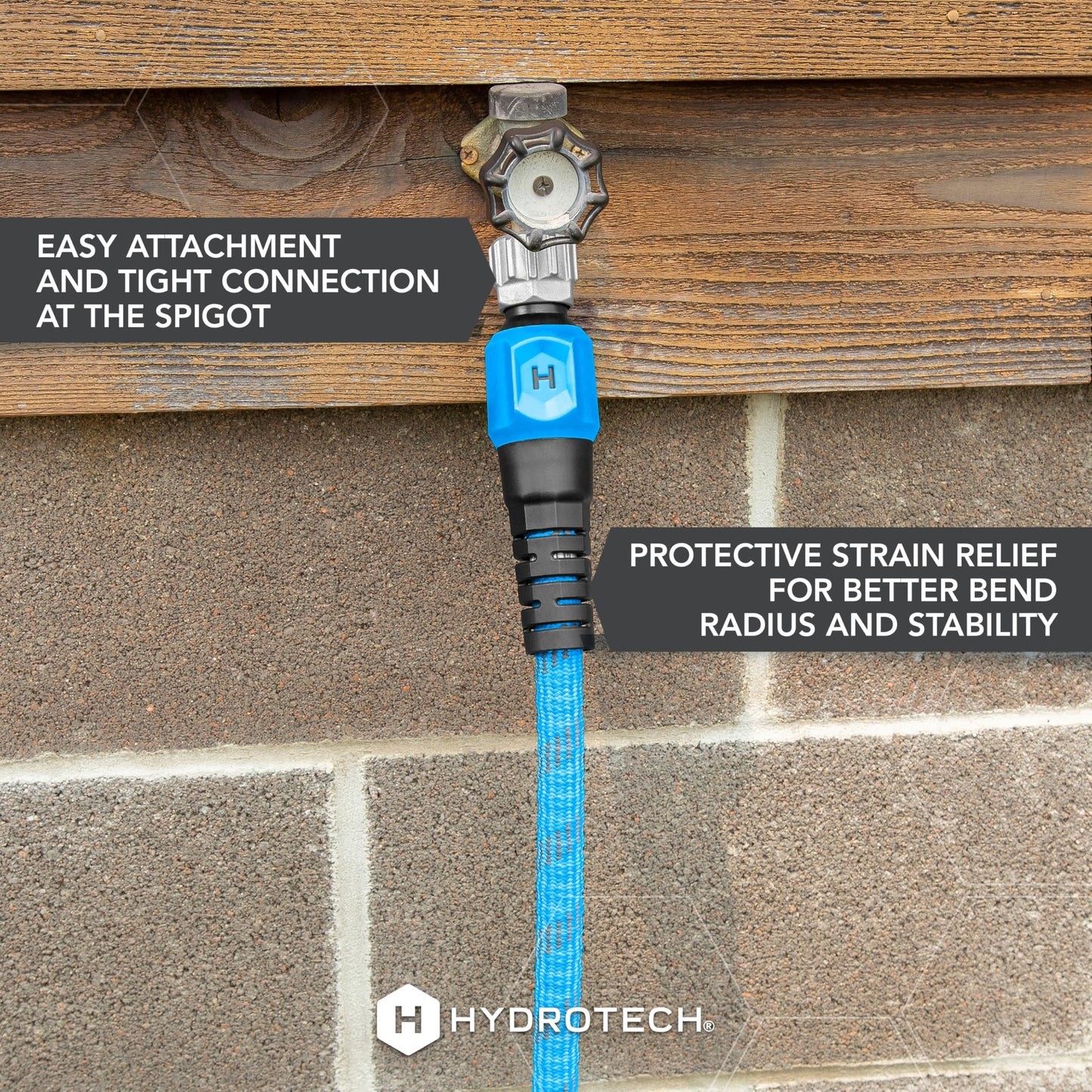 HydroTech 25 ft Expandable Garden Hose - Pro Series, 2x Max Flow, 3/4" No-Kink Flexibility, Lightweight Hose for Lawn, Garden, Car Washing, Deck and Patio Cleaning