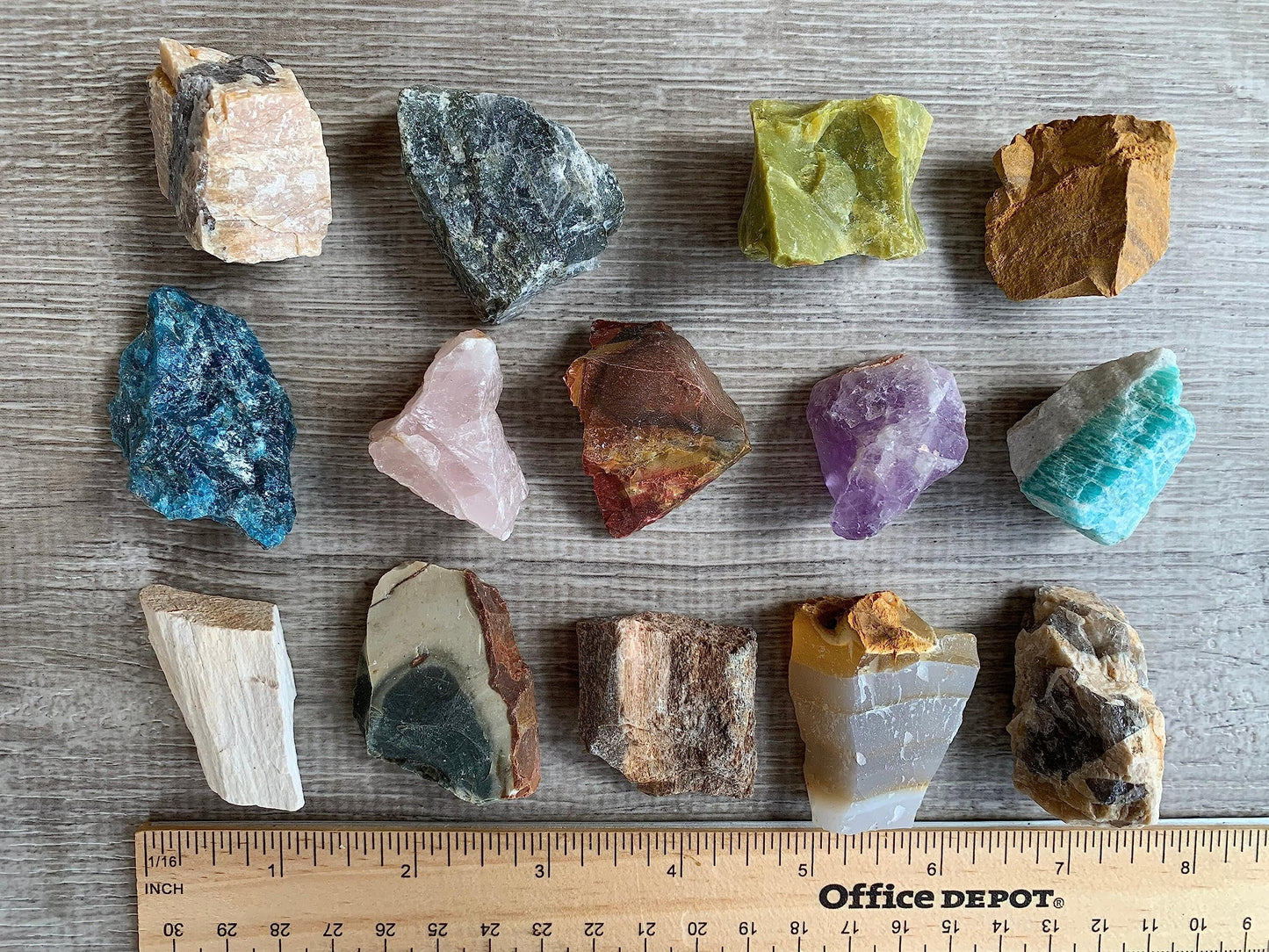 1 Pound Raw Assorted - Natural Assorted Stone, Natural Rough Assorted, Assorted Rough, Assorted Rocks (Assorted)