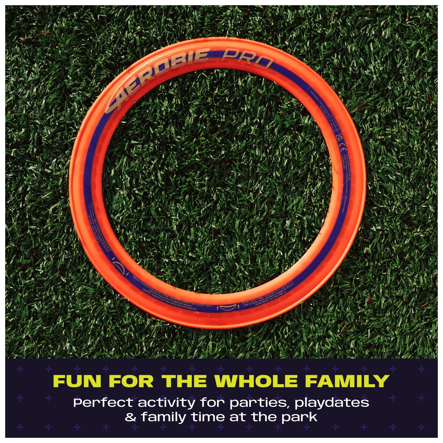 Aerobie Pro Ring Outdoor Flying Disc, Flying Ring for Kids Parties and Backyard Games, Teen Boys Gift Ideas, Kids Toys for Ages 5 & Up, Orange, 14