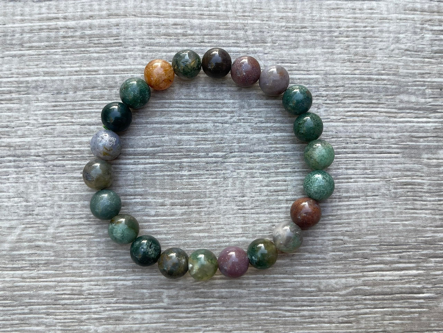 GAF TREASURES Fancy Jasper Crystal Bead Bracelet 8mm, Genuine Fancy Jasper Stretch Gemstone Bracelet, Healing Crystal Bracelet, Gift for Men & Women (1)